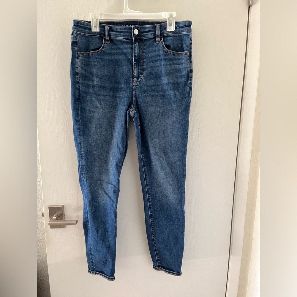 American Eagle Outfitters Dark Blue Straight Leg Jeans